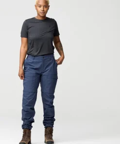 Fjällräven Women's Abisko Hybrid Trail Trousers Zip-Off Suede Brown
