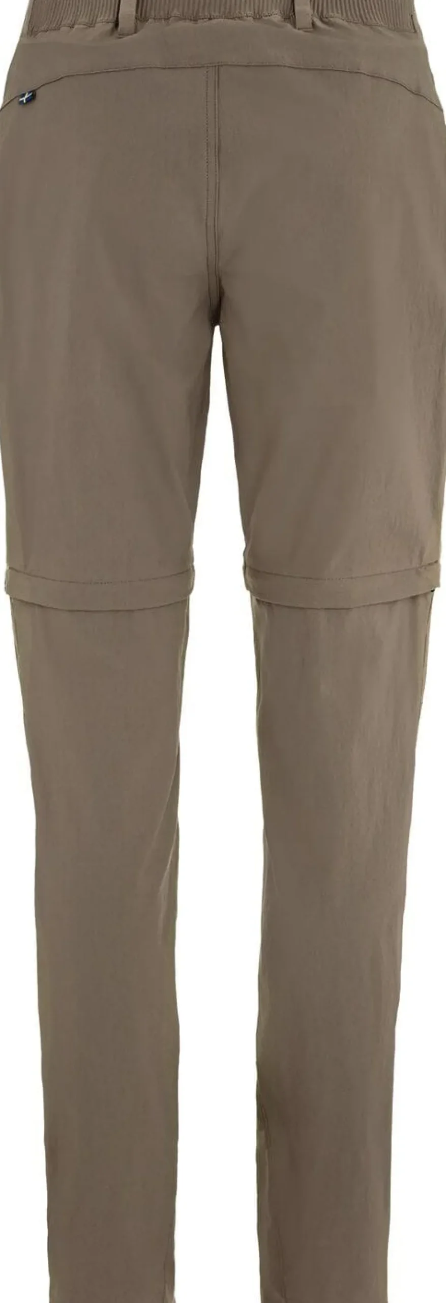 Fjällräven Women's Abisko Hybrid Trail Trousers Zip-Off Suede Brown