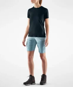 Fjällräven Women's Abisko Wool Short Sleeve Dark Navy