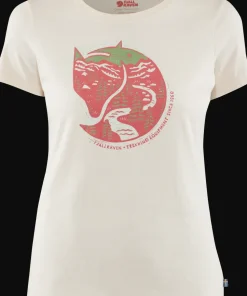 Fjällräven Women's Arctic Fox Print T-shirt Chalk White