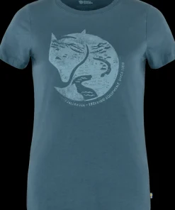 Fjällräven Women's Arctic Fox Print T-shirt Indigo Blue