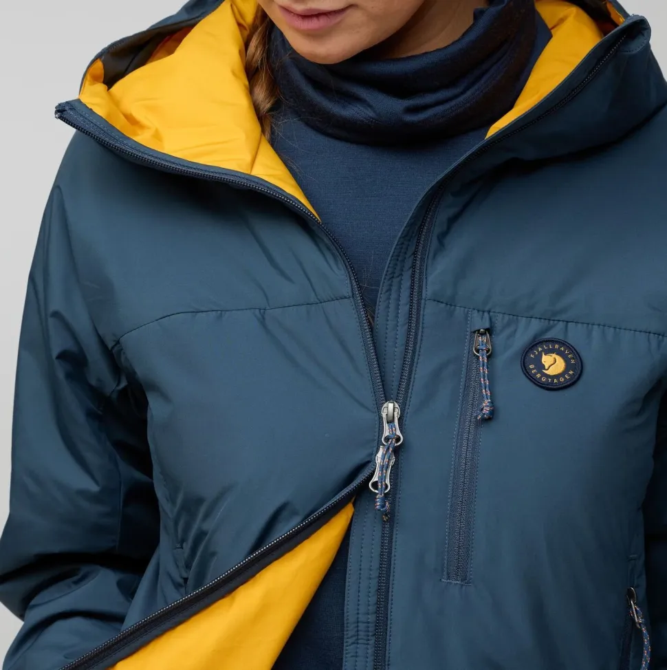 Fjällräven Women's Bergtagen 60 Insulation Jacket Mountain Blue-mustard Yellow