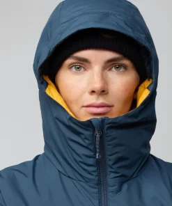 Fjällräven Women's Bergtagen 60 Insulation Jacket Mountain Blue-mustard Yellow