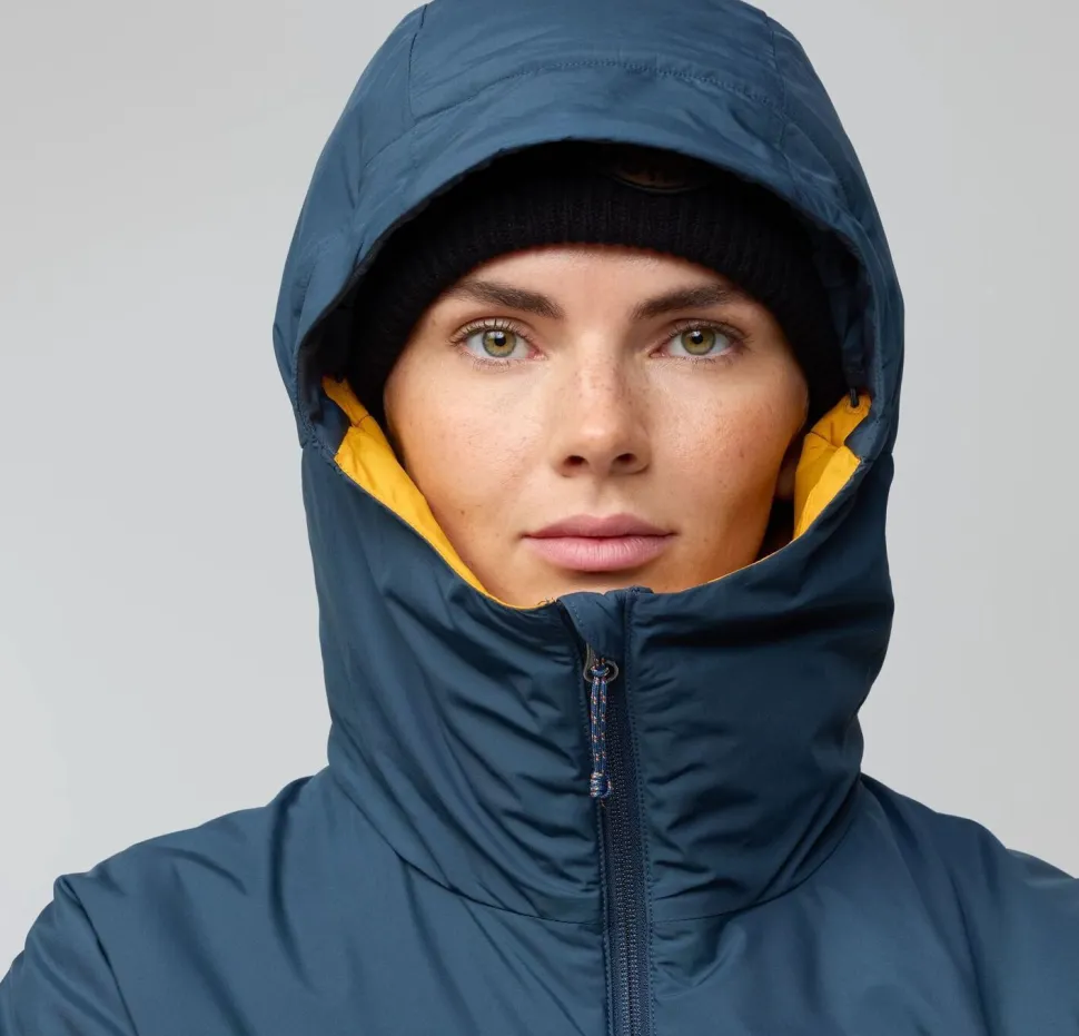 Fjällräven Women's Bergtagen 60 Insulation Jacket Mountain Blue-mustard Yellow