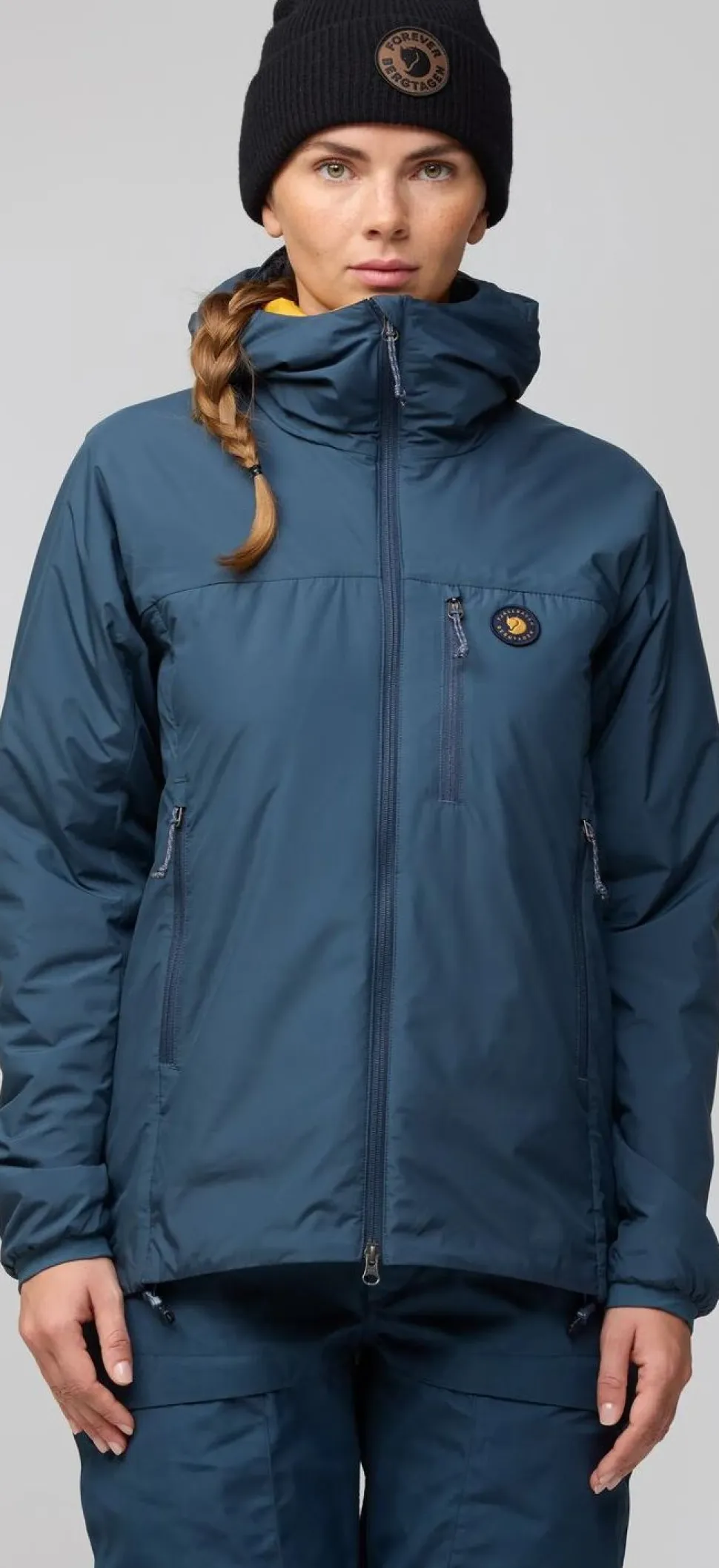 Fjällräven Women's Bergtagen 60 Insulation Jacket Mountain Blue-mustard Yellow