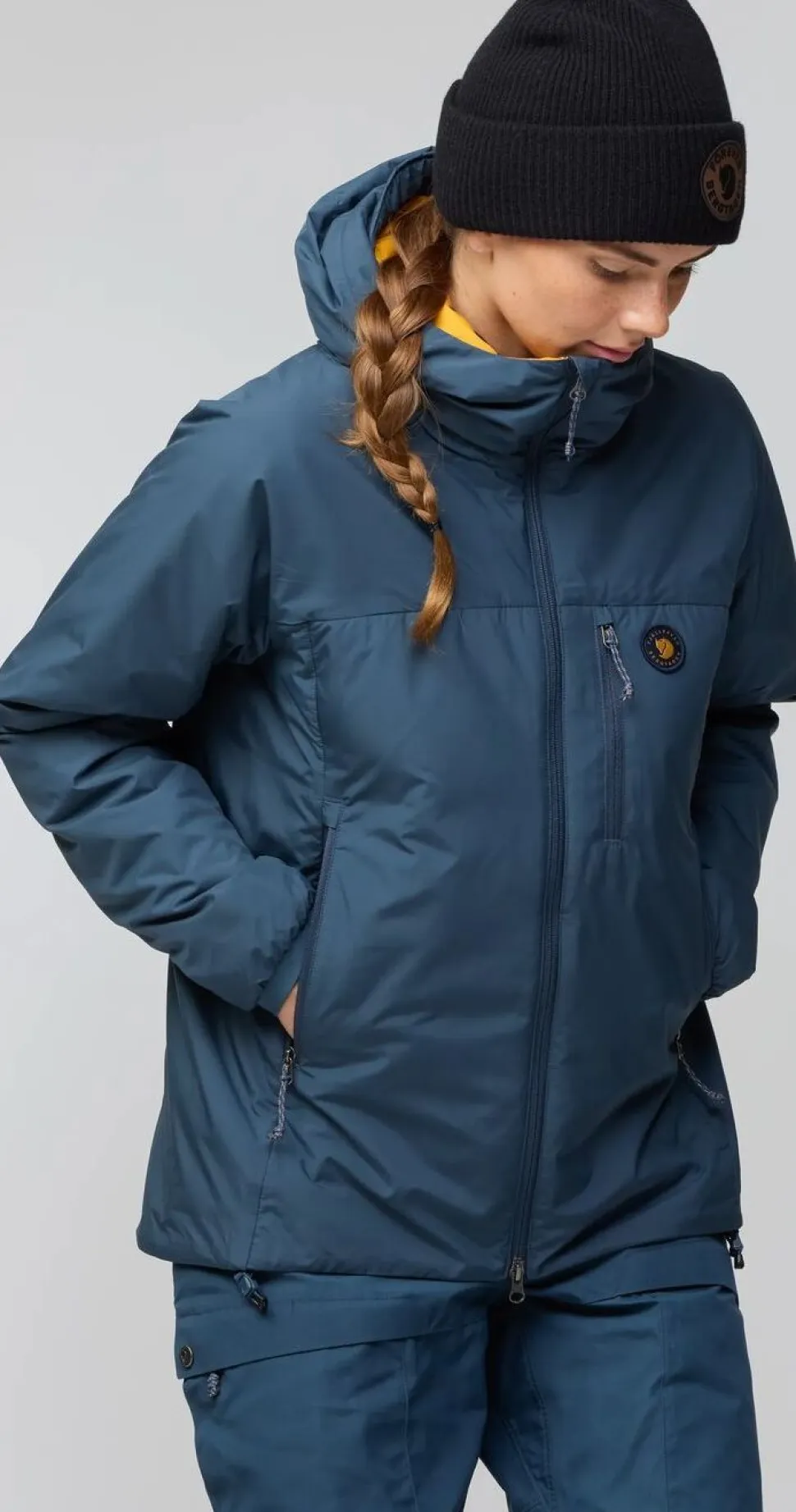 Fjällräven Women's Bergtagen 60 Insulation Jacket Mountain Blue-mustard Yellow