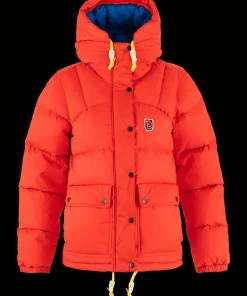 Fjällräven Women's Expedition Down Lite Jacket Flame Orange-Un Blue