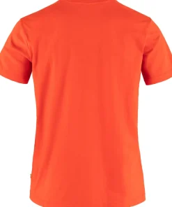 Fjällräven Women's Fox Boxy Logo Tee Flame Orange