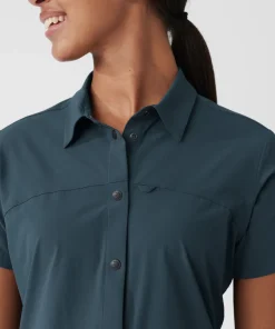 Fjällräven Women's High Coast Lite Shirt Short Sleeve Navy
