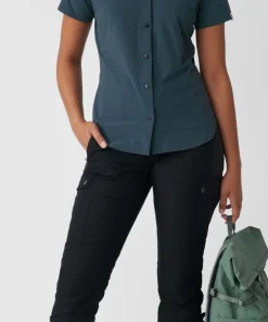 Fjällräven Women's High Coast Lite Shirt Short Sleeve Navy