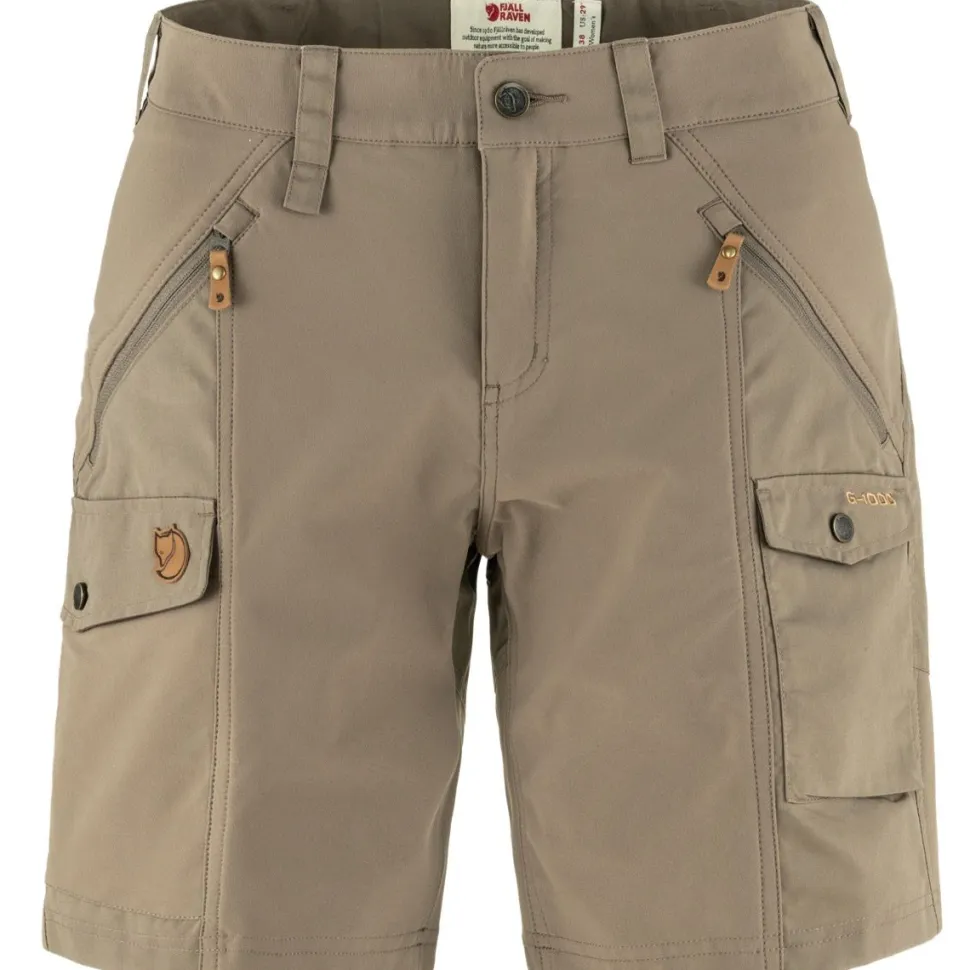 Fjällräven Women's Nikka Shorts Curved Suede Brown
