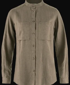 Fjällräven Women's Övik Hemp Shirt Long Sleeve Suede Brown