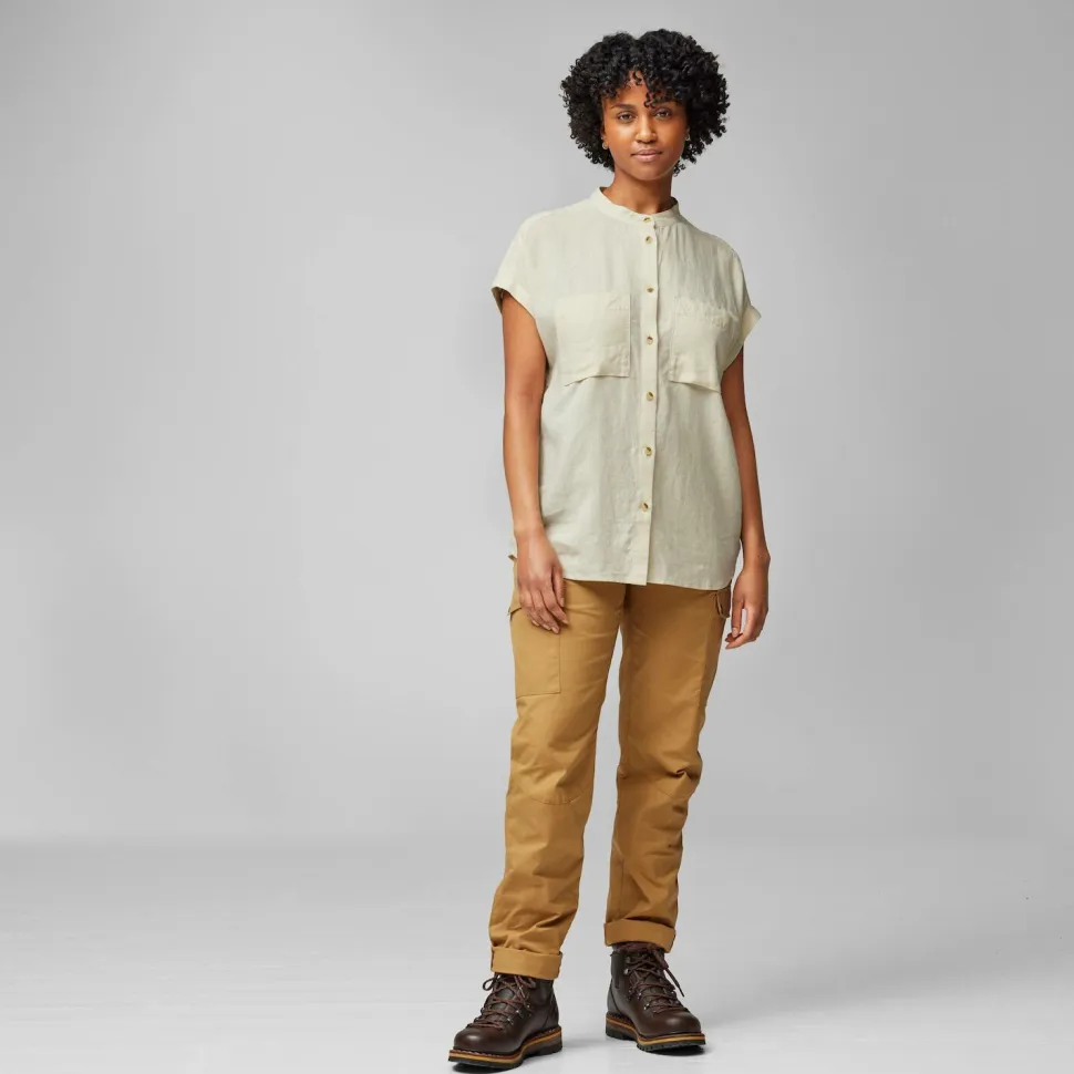Fjällräven Women's Övik Hemp Shirt Short Sleeve Chalk White