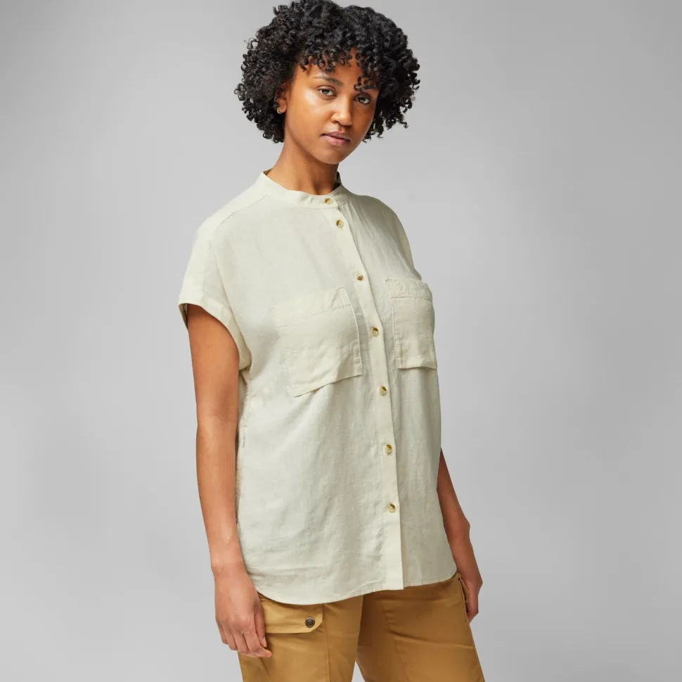 Fjällräven Women's Övik Hemp Shirt Short Sleeve Chalk White
