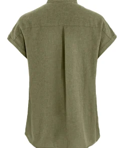 Fjällräven Women's Övik Hemp Shirt Short Sleeve Green