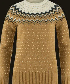 Fjällräven Women's Övik Knit Sweater Buckwheat Brown-Chalk White
