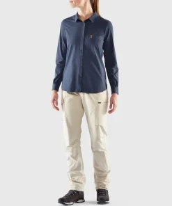 Fjällräven Women's Övik Lite Shirt Long Sleeve Navy