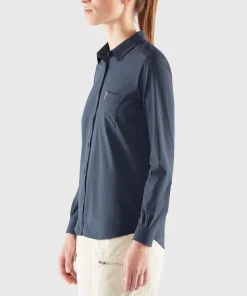Fjällräven Women's Övik Lite Shirt Long Sleeve Navy