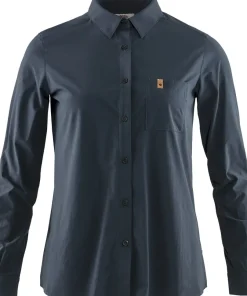 Fjällräven Women's Övik Lite Shirt Long Sleeve Navy