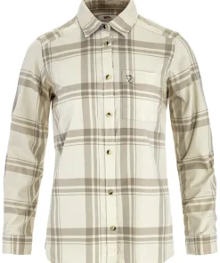 Fjällräven Women's Övik Lite Flannel Shirt Chalk White-fossil