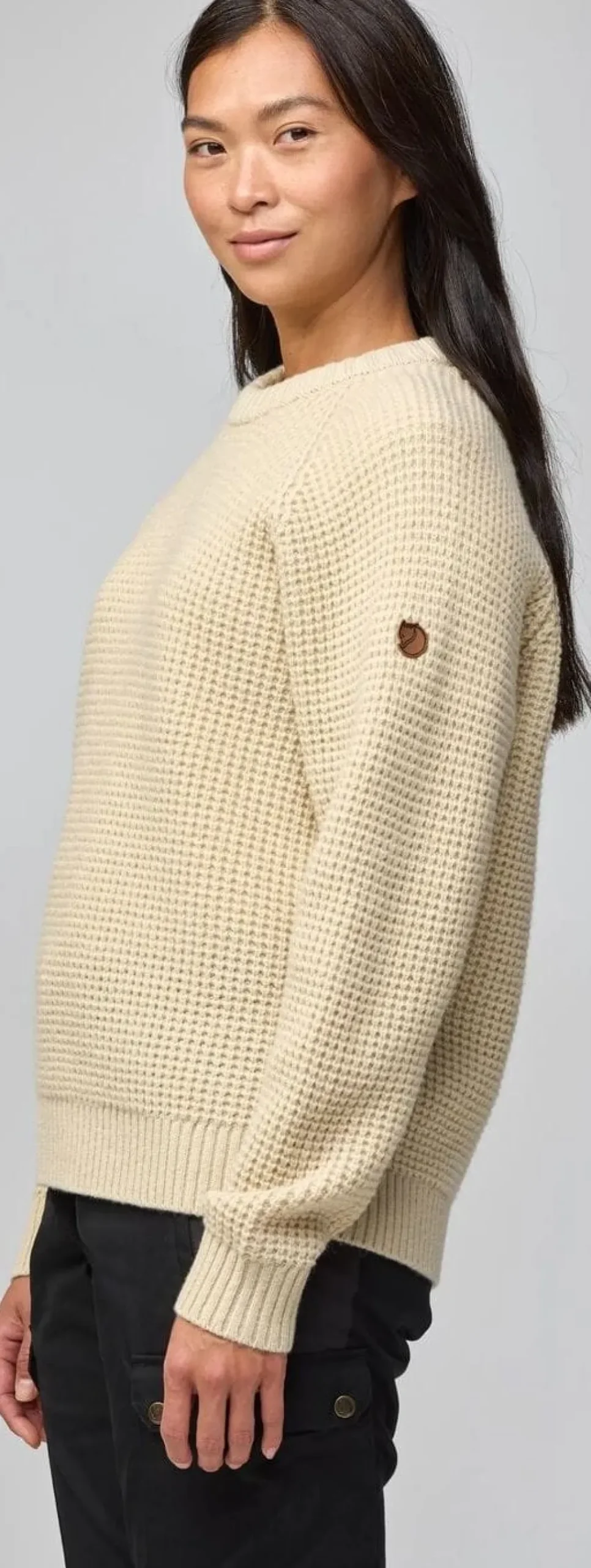 Fjällräven Women's Övik Waffle Knit Navy