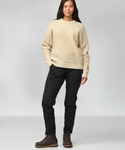 Fjällräven Women's Övik Waffle Knit Light Beige