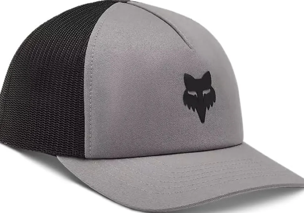 Fox Fox Head Trucker Hat Steel Grey