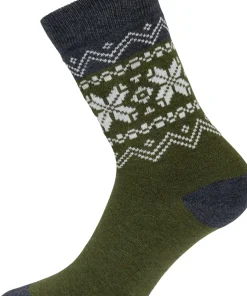Gridarmor Heritage Merino Socks Green/Grey/White