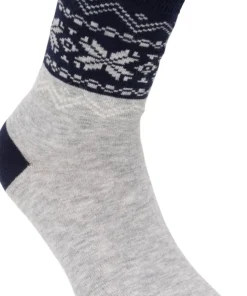 Gridarmor Heritage Merino Socks Lt. Grey/Dk Navy/White