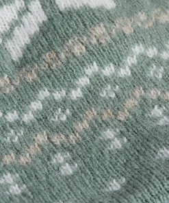 Gridarmor Snøkrystall Wool Lue Jaquard Green/White
