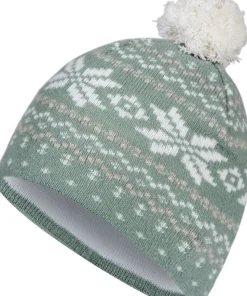 Gridarmor Snøkrystall Wool Lue Jaquard Green/White