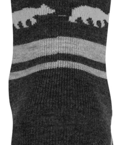 Gridarmor Striped Bear Merino Socks Dark Grey Melange