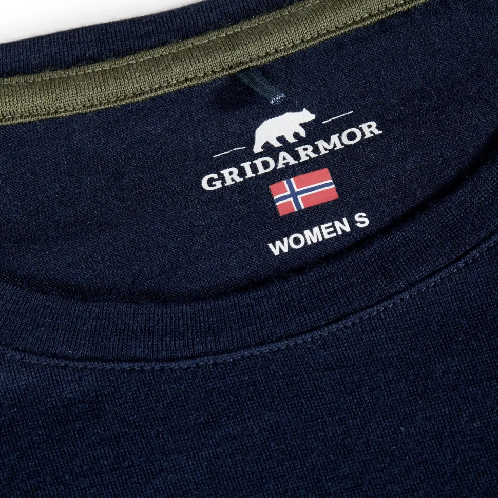 Gridarmor Women's Larsnes Merino T-Shirt Navy Blazer