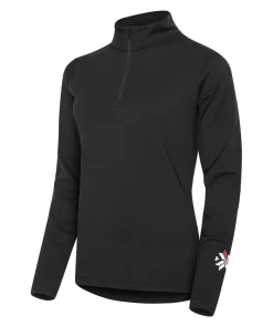Gridarmor Women's Merino Undertøy Zip Top Black Beauty