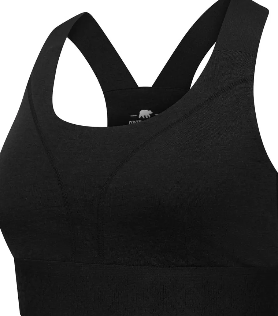 Gridarmor Women's Merino Wool Soft Bra Black Beauty