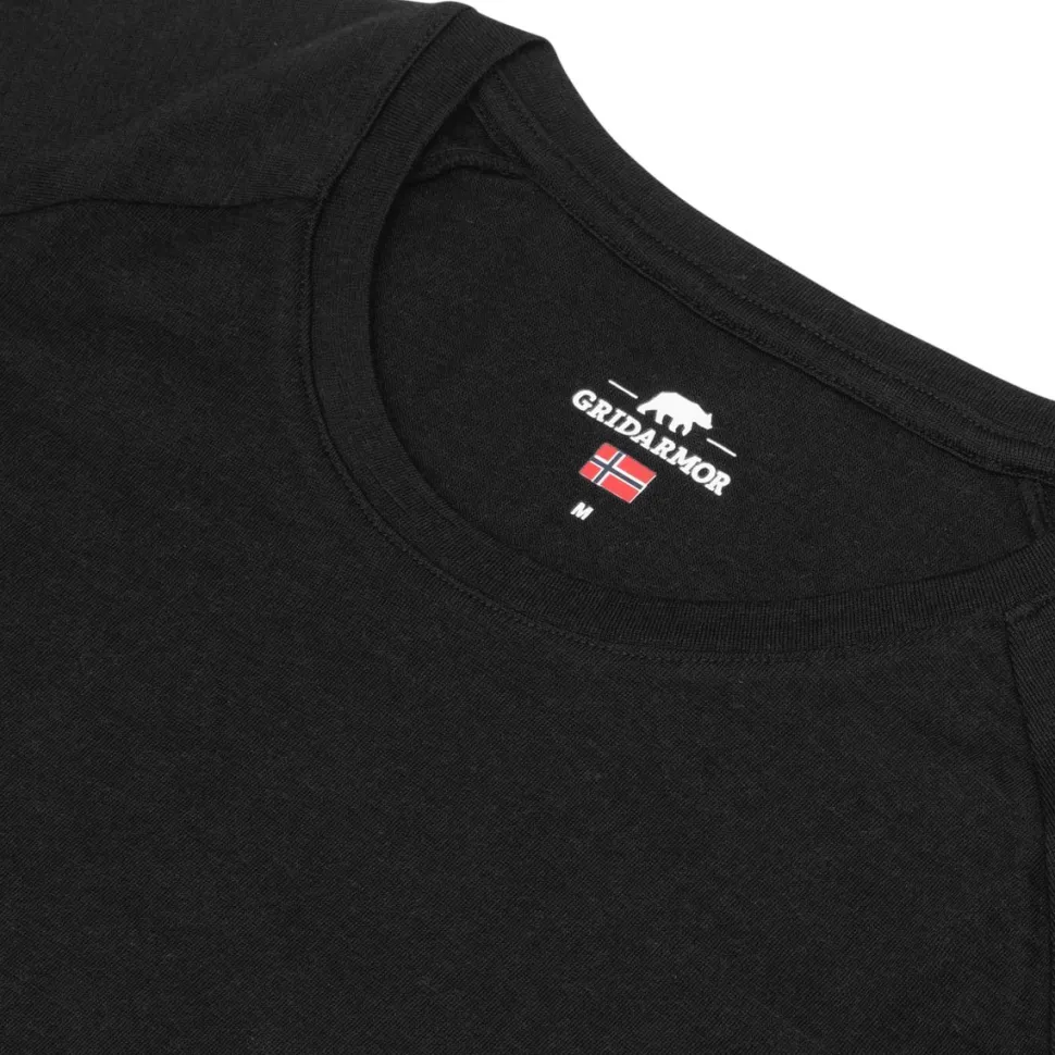 Gridarmor Women's Merino Wool Tee Black Beauty