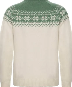 Gridarmor Women’s Snøkrystall Round Neck Ullgenser White/green