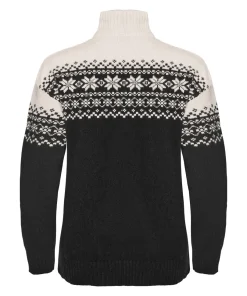 Gridarmor Women's Snøkrystall Half Zip Ullgenser Black/White