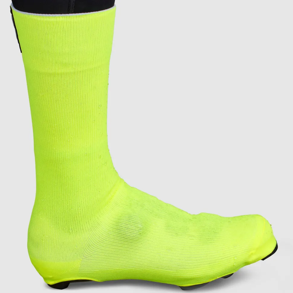 Gripgrab Flandrien Waterproof Knitted Road Shoe Covers Yellow Hi-Vis