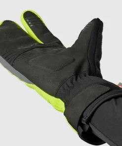 Gripgrab Nordic 2 Windproof Deep Winter Lobster Gloves Yellow Hi-Vis