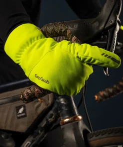 Gripgrab Nordic 2 Windproof Deep Winter Lobster Gloves Yellow Hi-Vis