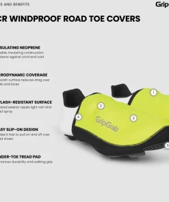 Gripgrab PACR Windproof Toe Covers Yellow Hi-vis