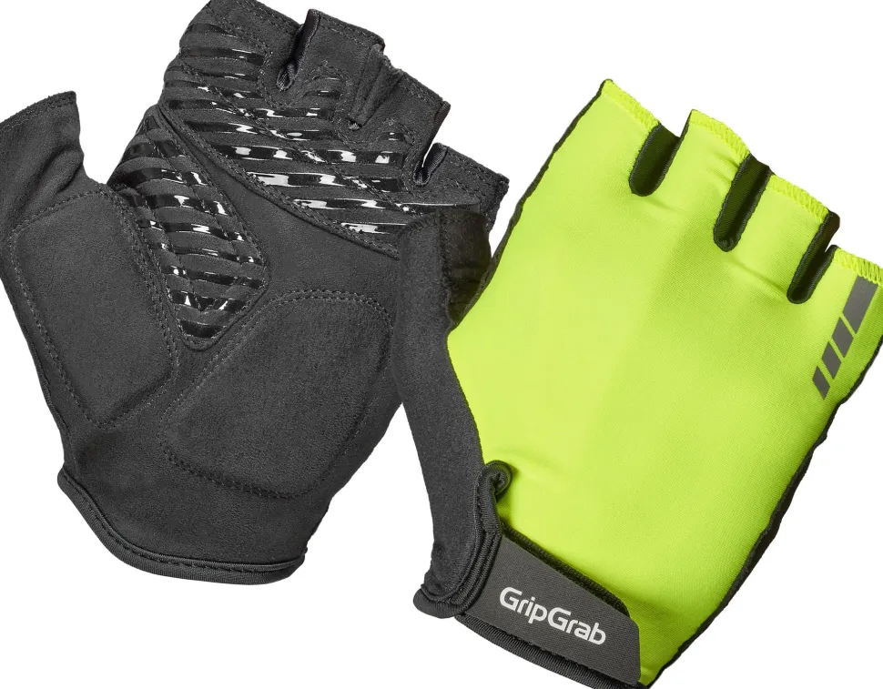 Gripgrab ProRide RC Max Padded Short Finger Summer Gloves Yellow Hi-Vis
