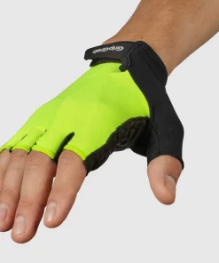 Gripgrab ProRide RC Max Padded Short Finger Summer Gloves Yellow Hi-Vis