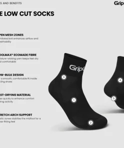 Gripgrab RIDE Low Cut Socks 3-Pack Black