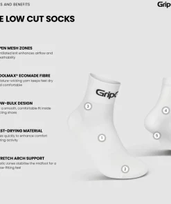 Gripgrab RIDE Low Cut Socks White