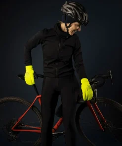 Gripgrab Ride Windproof Deep Winter Lobster Gloves Yellow Hi-Vis