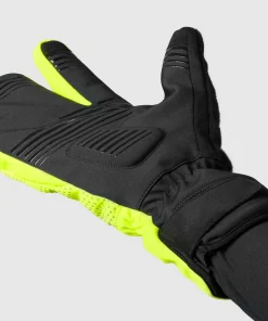 Gripgrab Ride Windproof Deep Winter Lobster Gloves Yellow Hi-Vis