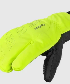 Gripgrab Ride Windproof Deep Winter Lobster Gloves Yellow Hi-Vis
