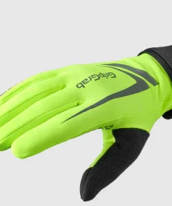 Gripgrab Running Expert Hi-Vis Touchscreen Winter Gloves Yellow Hi-Vis
